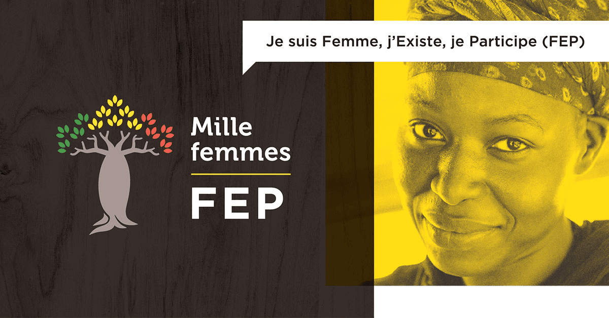 Logo 1 000 Femmes FEP - Je suis Femme, j'Existe, je Participe